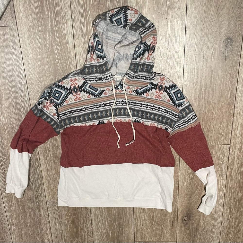 Hopely Western Aztec Hoodie Size S